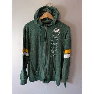 Green Bay Packers hoodie Long Sleeve sweatshirt, lightweight Women's L, majestic